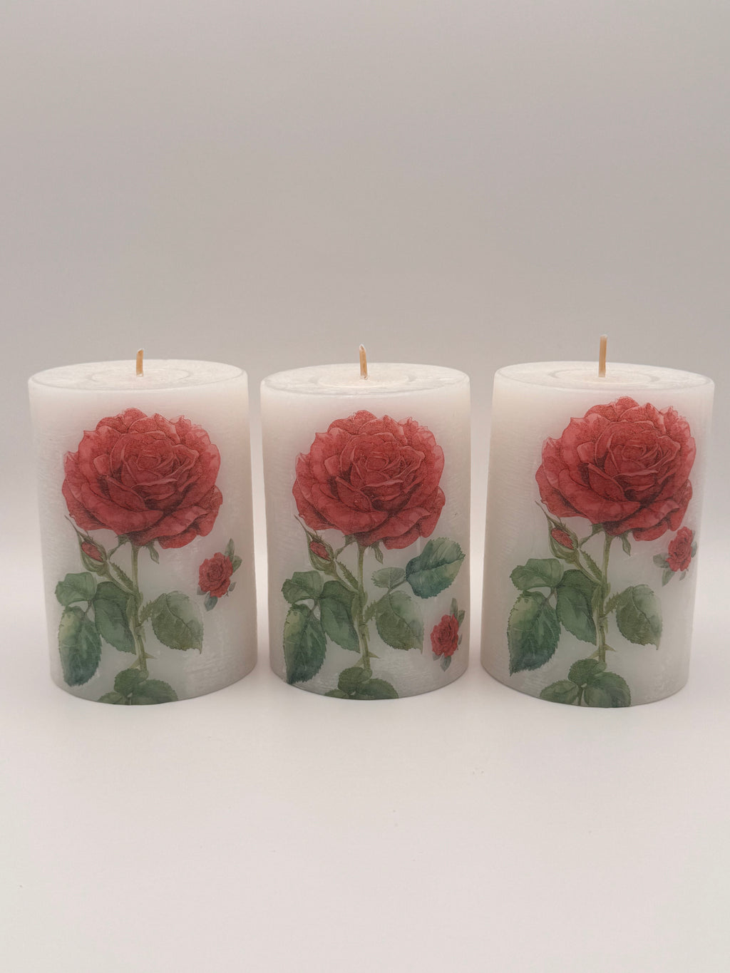 Luxury Decorative Candle Set – 3 Pieces
