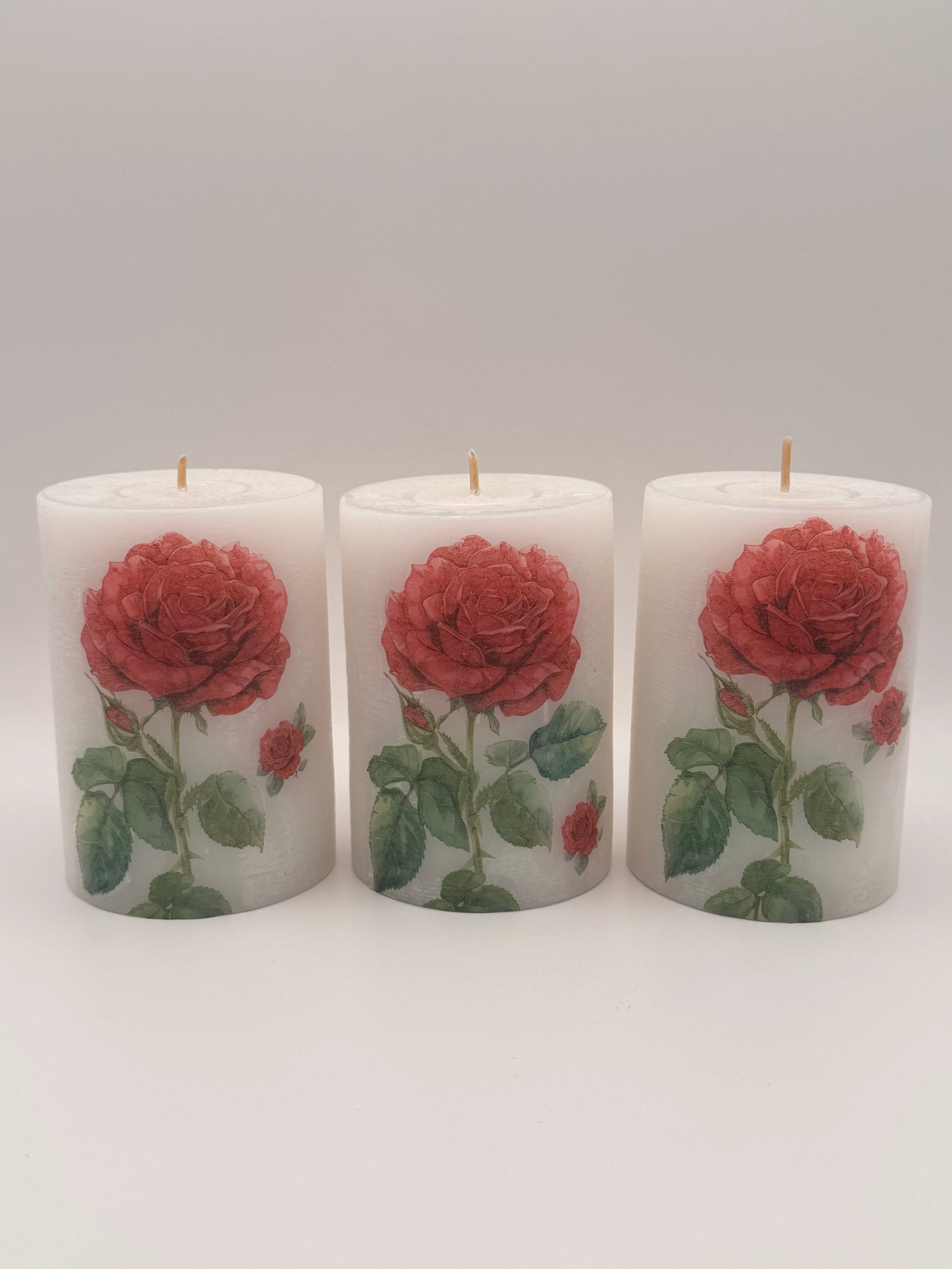 Luxury Decorative Candle Set – 3 Pieces