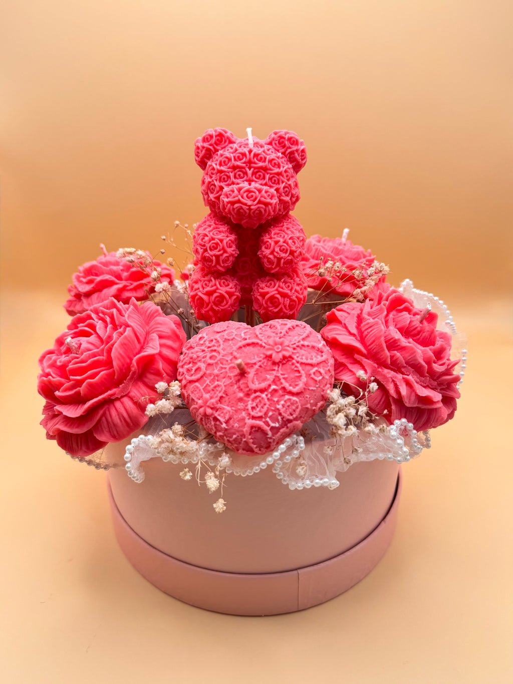 Rose Teddy Love Candle Bouquet – Handcrafted Luxury Candle Gift
