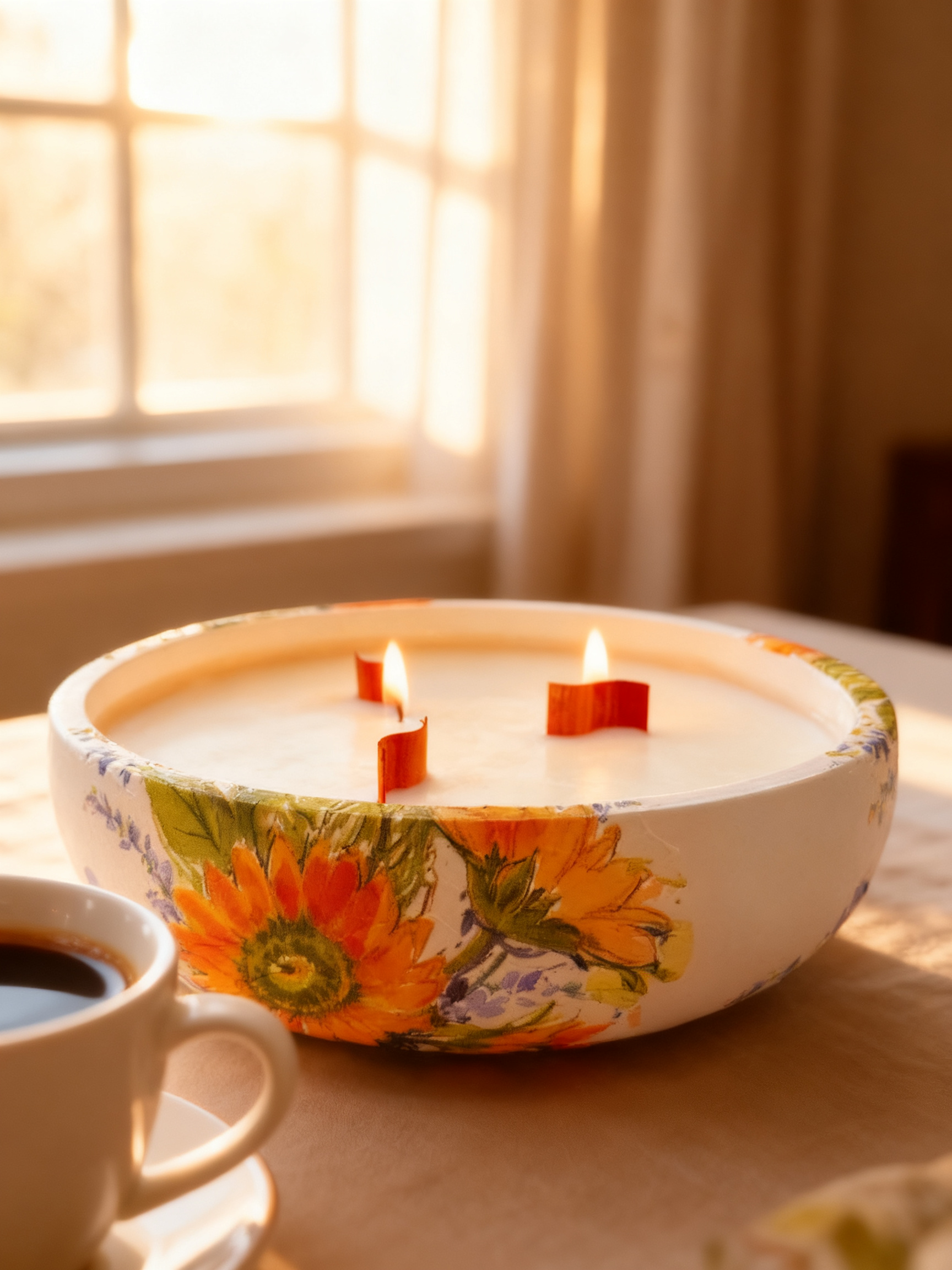 Solar Bloom Candle
