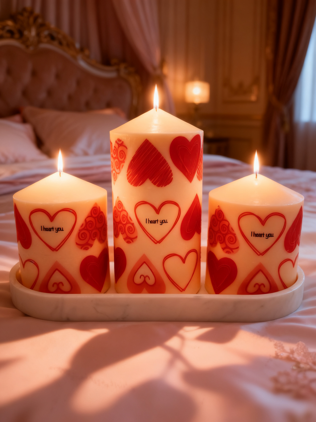 Vanilla Love Pillar Candle Set