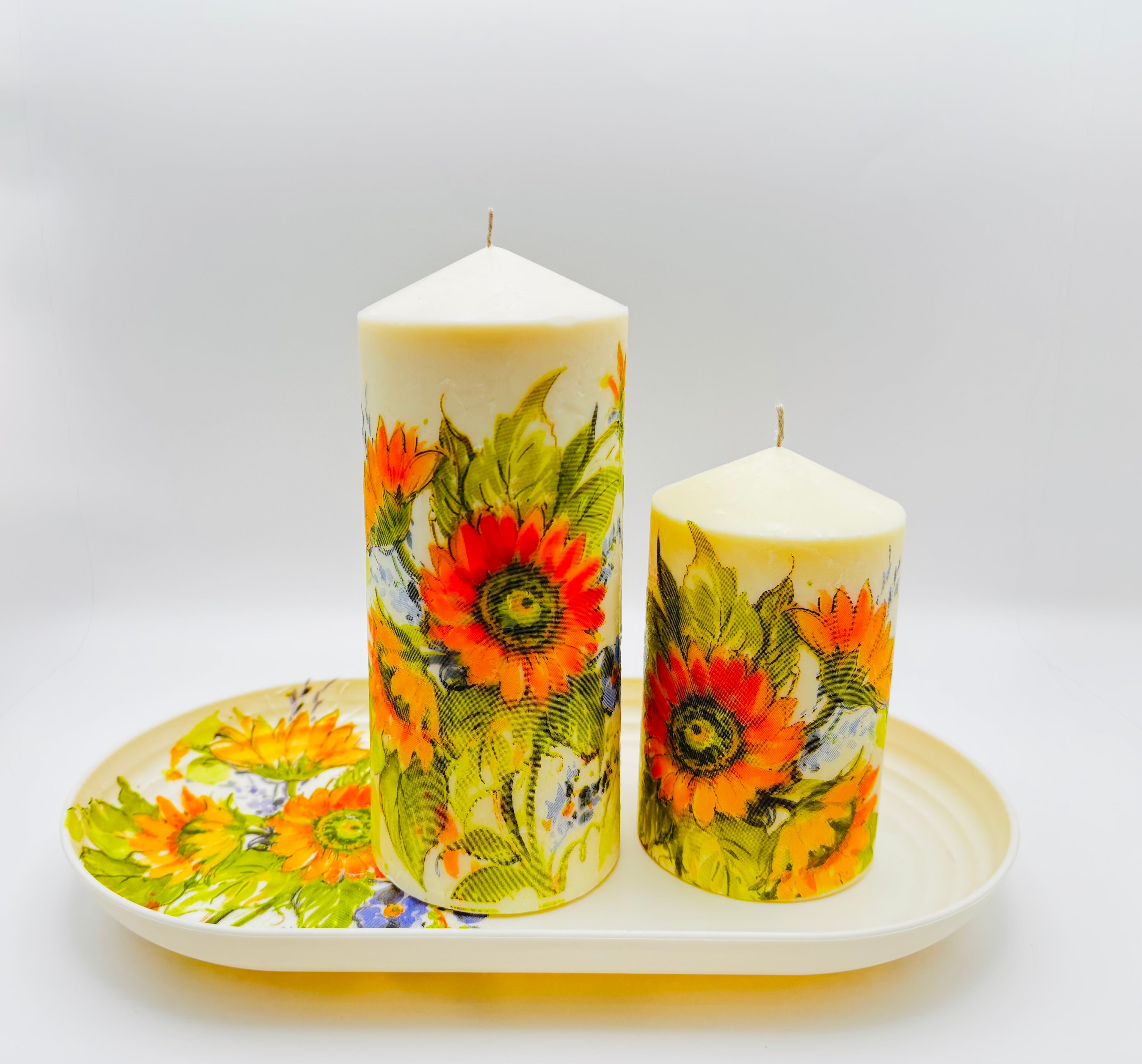 Sunflower Bloom Pillar Candle