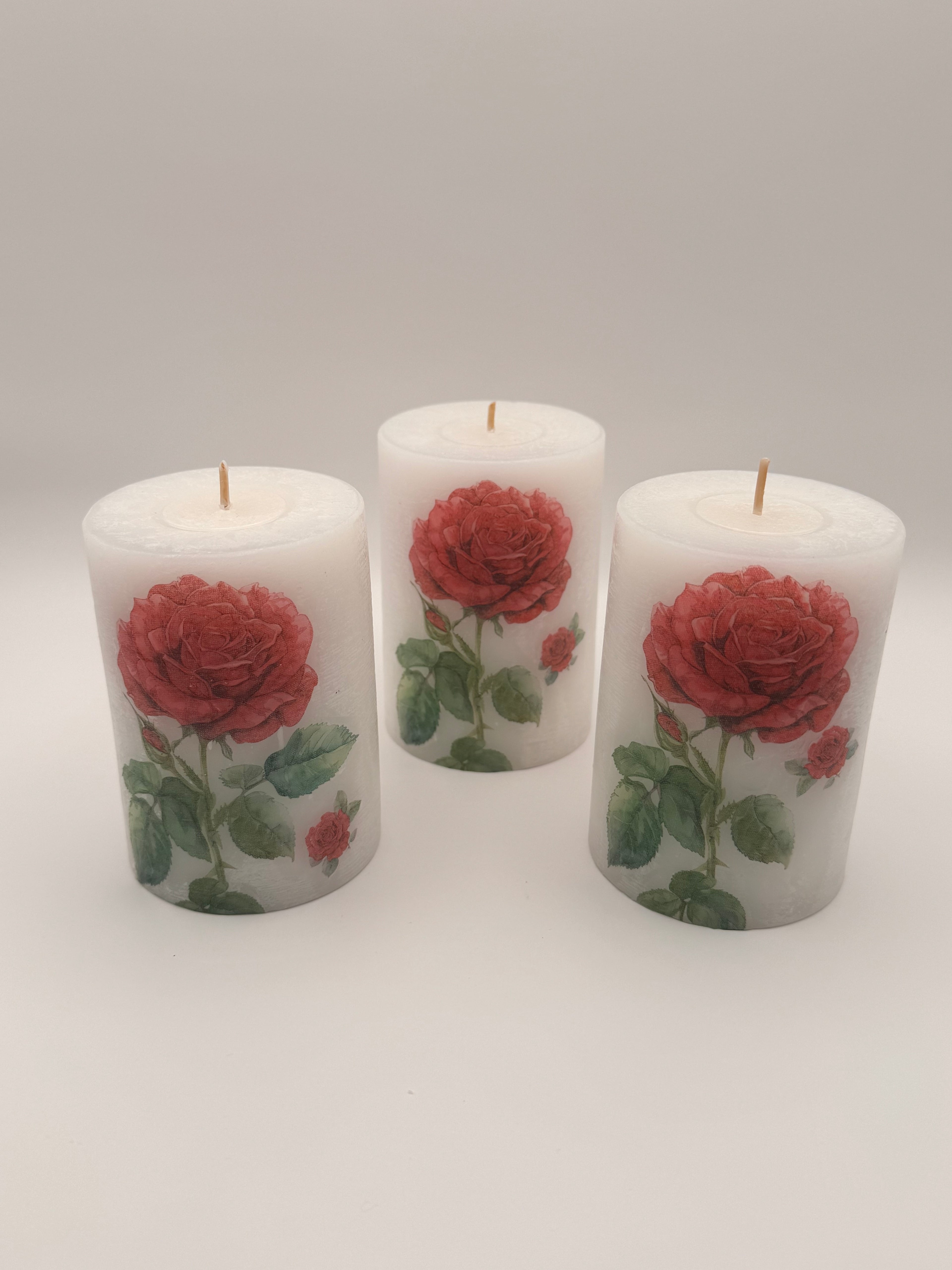 Luxury Decorative Candle Set – 3 Pieces