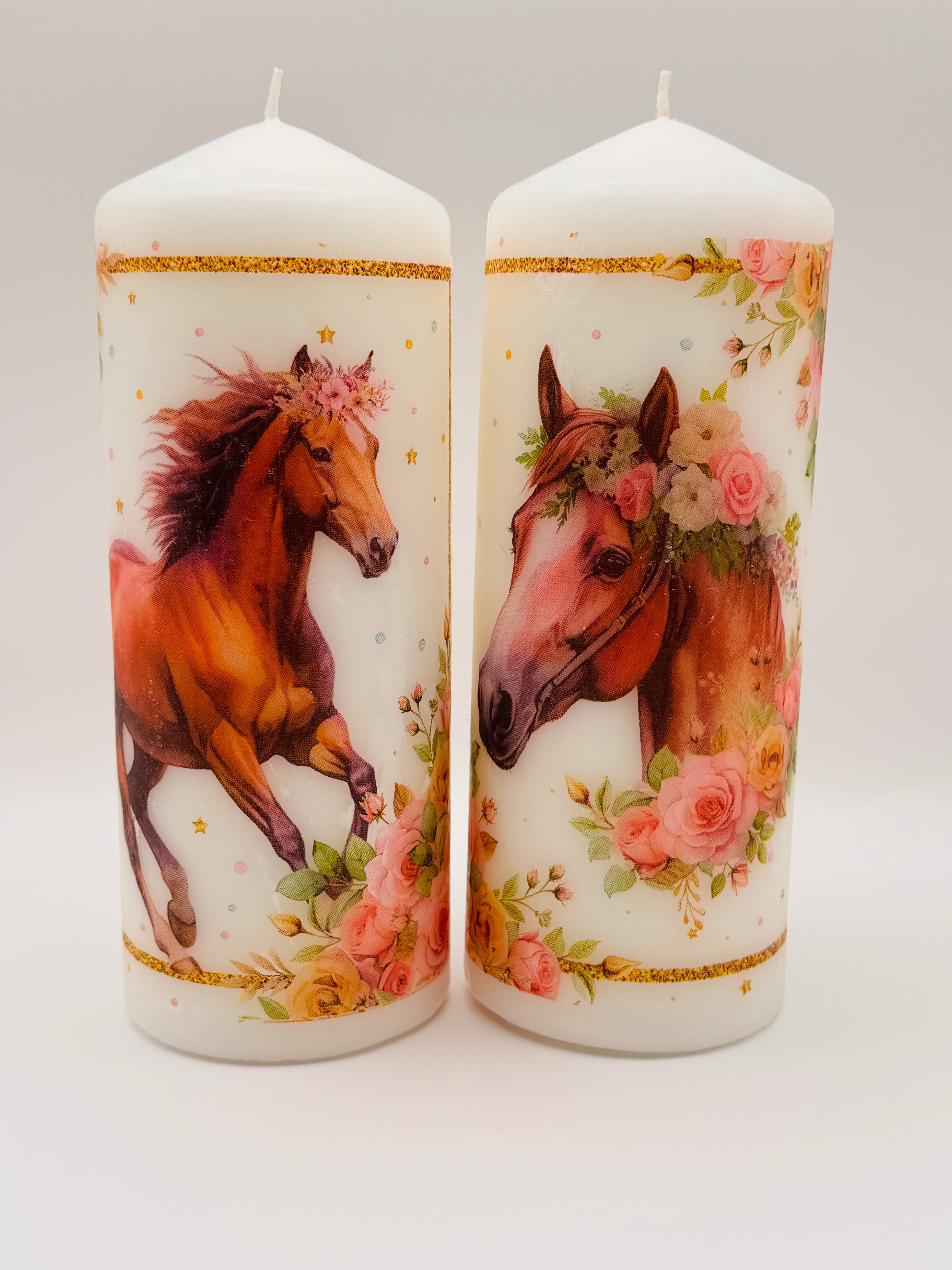 MonAmour – Majestic Horse Pillar Candle Set