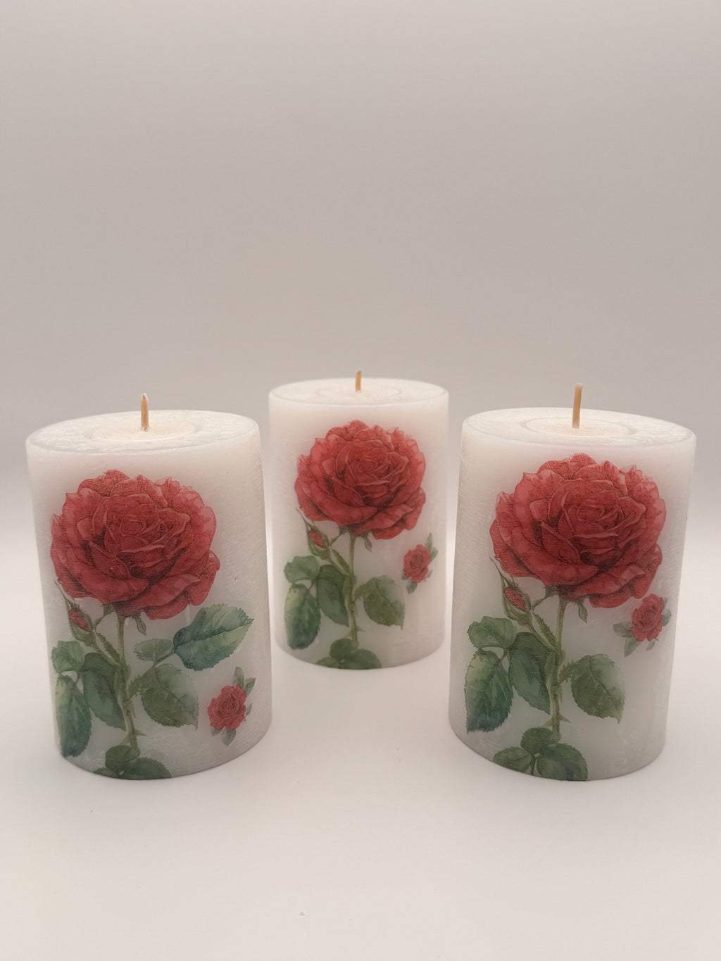 Luxury Decorative Candle Set – 3 Pieces
