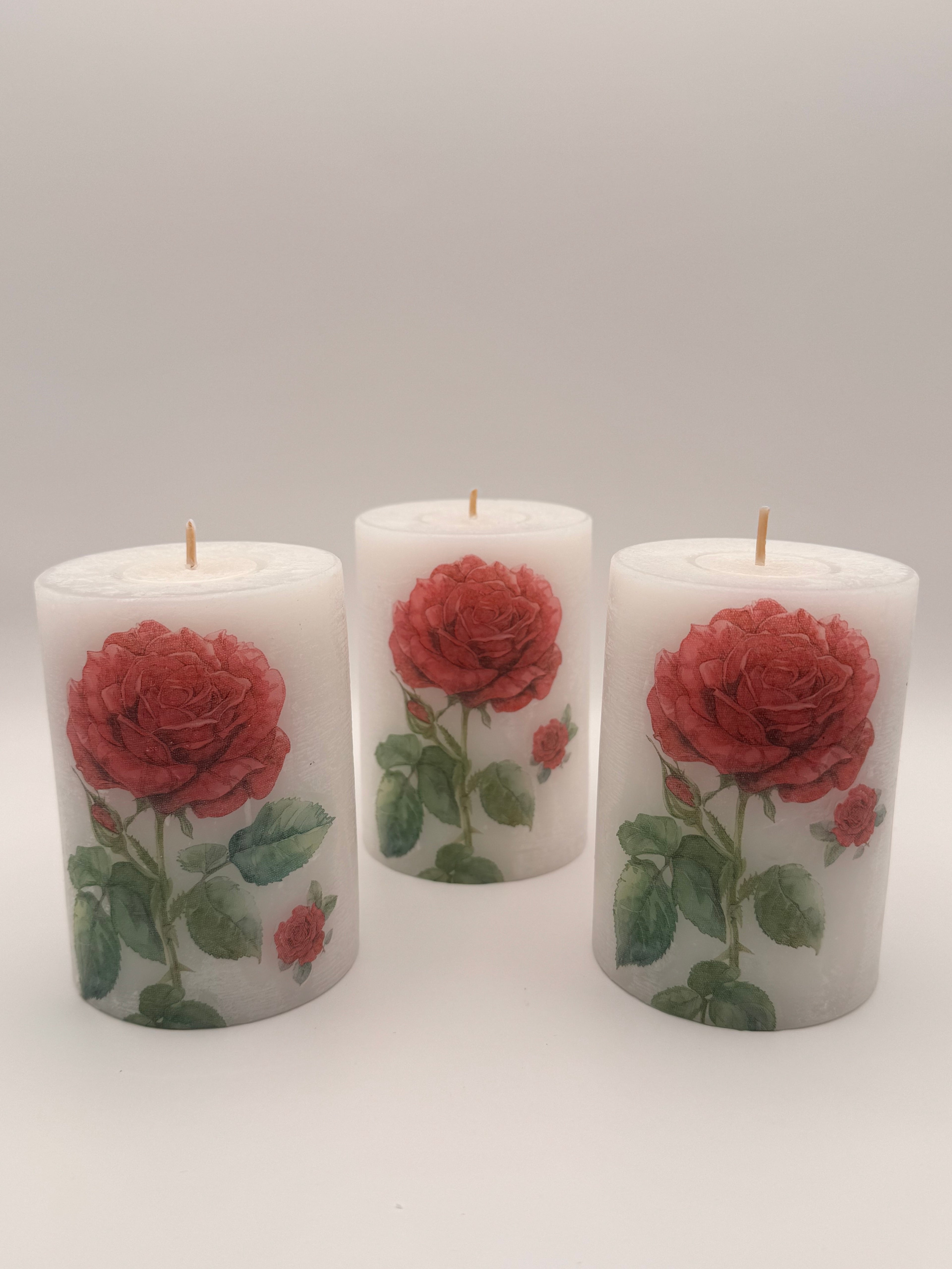 Luxury Decorative Candle Set – 3 Pieces