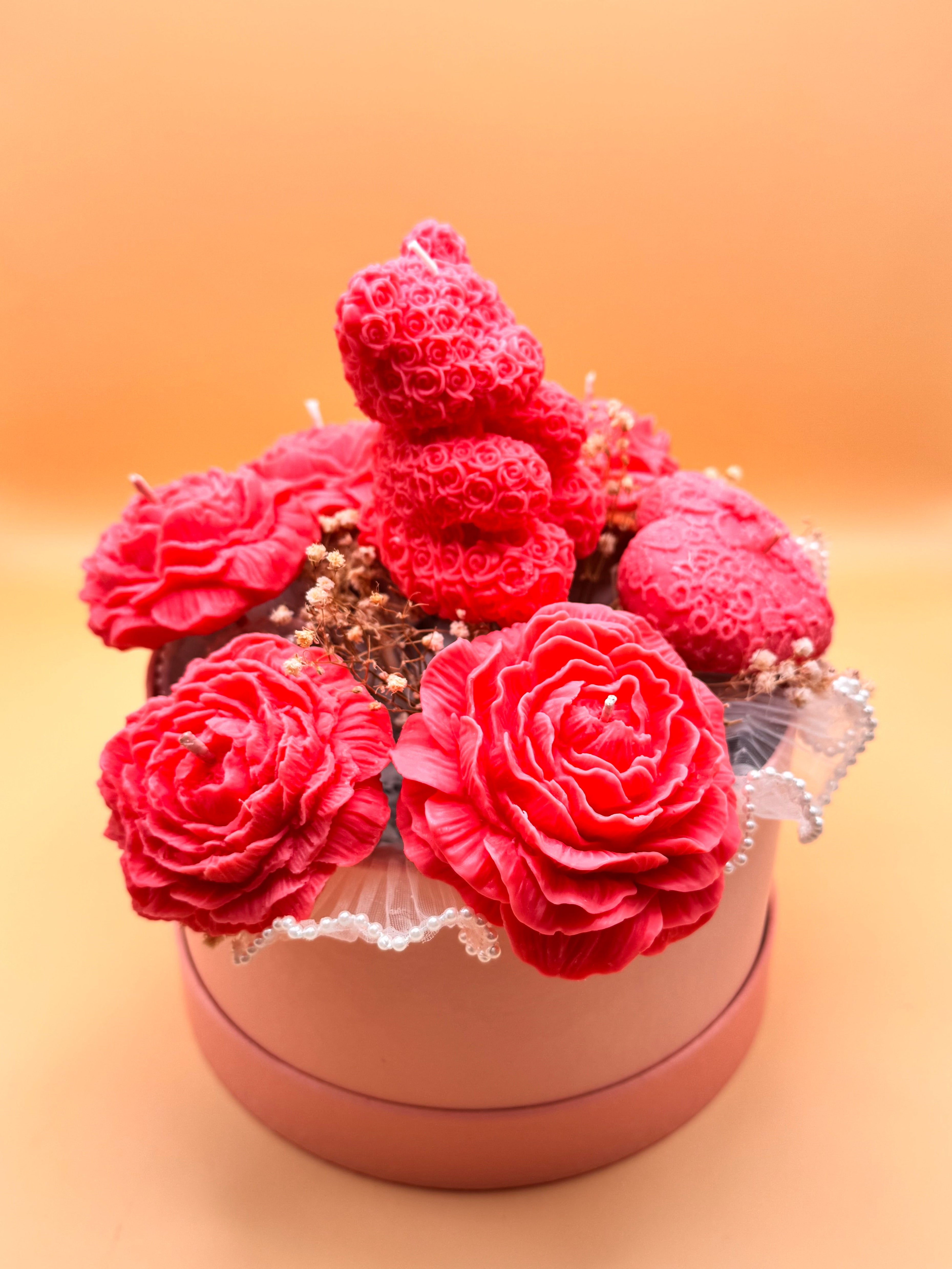 Rose Teddy Love Candle Bouquet – Handcrafted Luxury Candle Gift