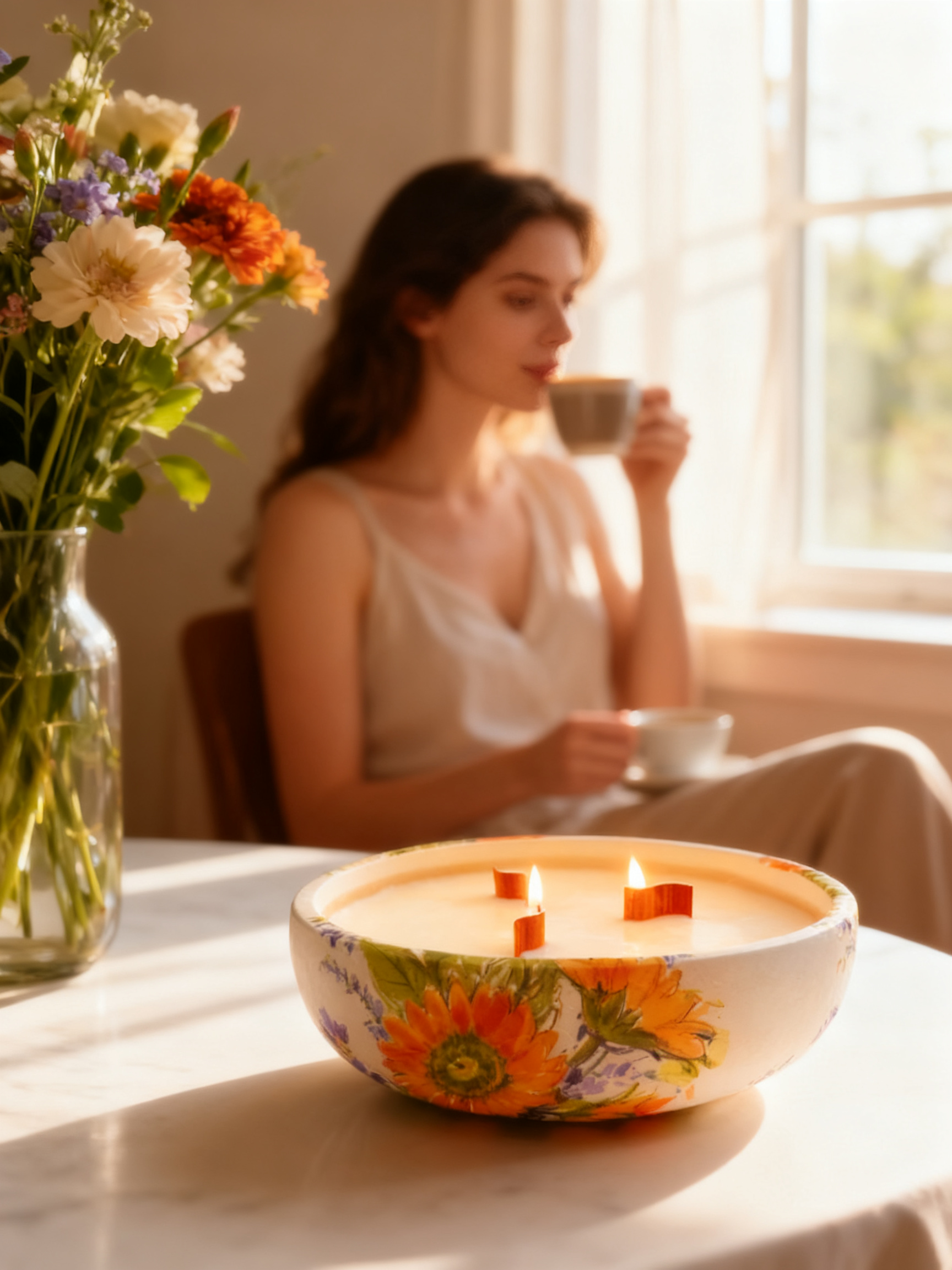 Solar Bloom Candle