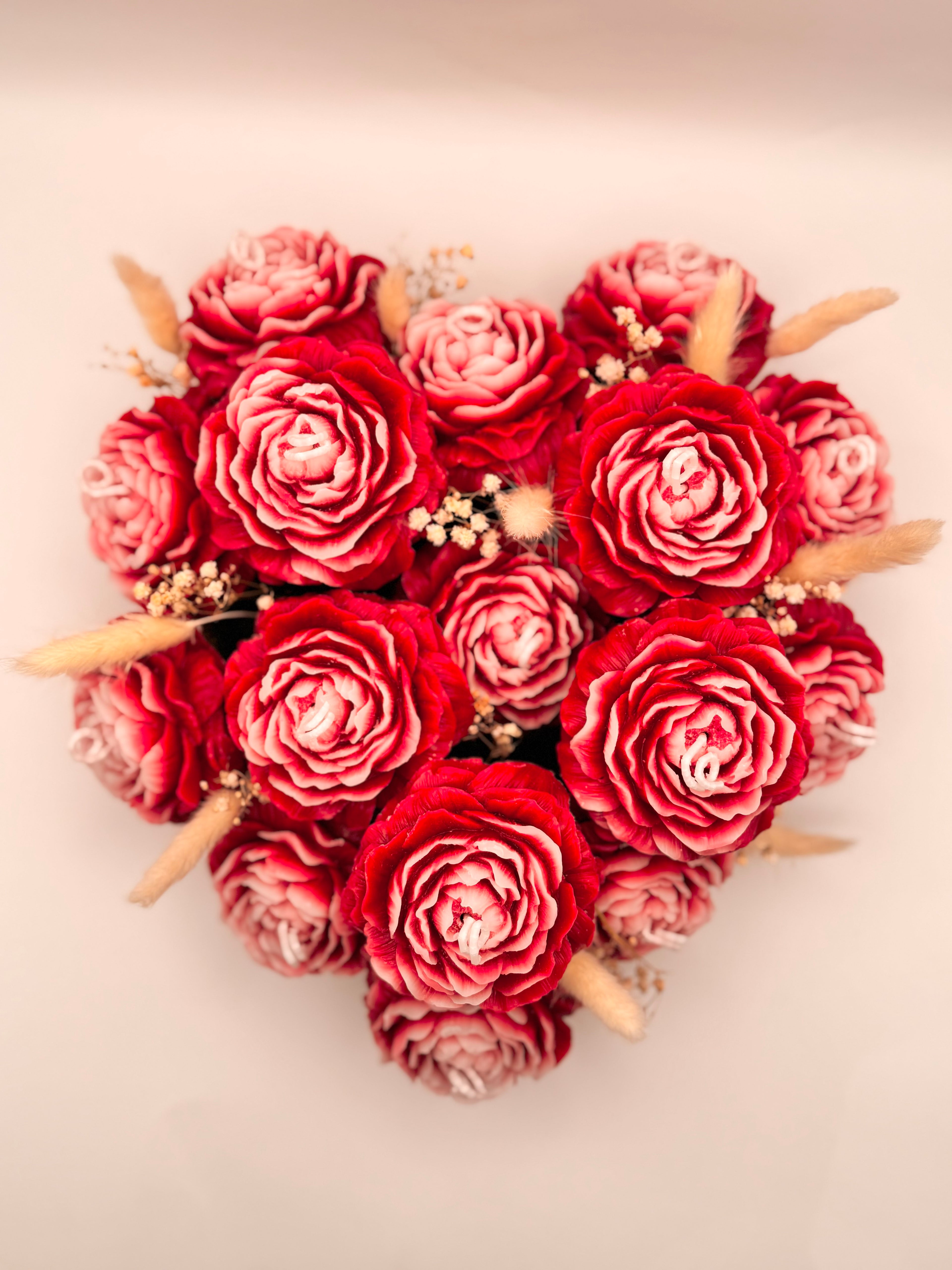 Crimson Rose Candle Bouquet – Handcrafted Luxury Statement Piece