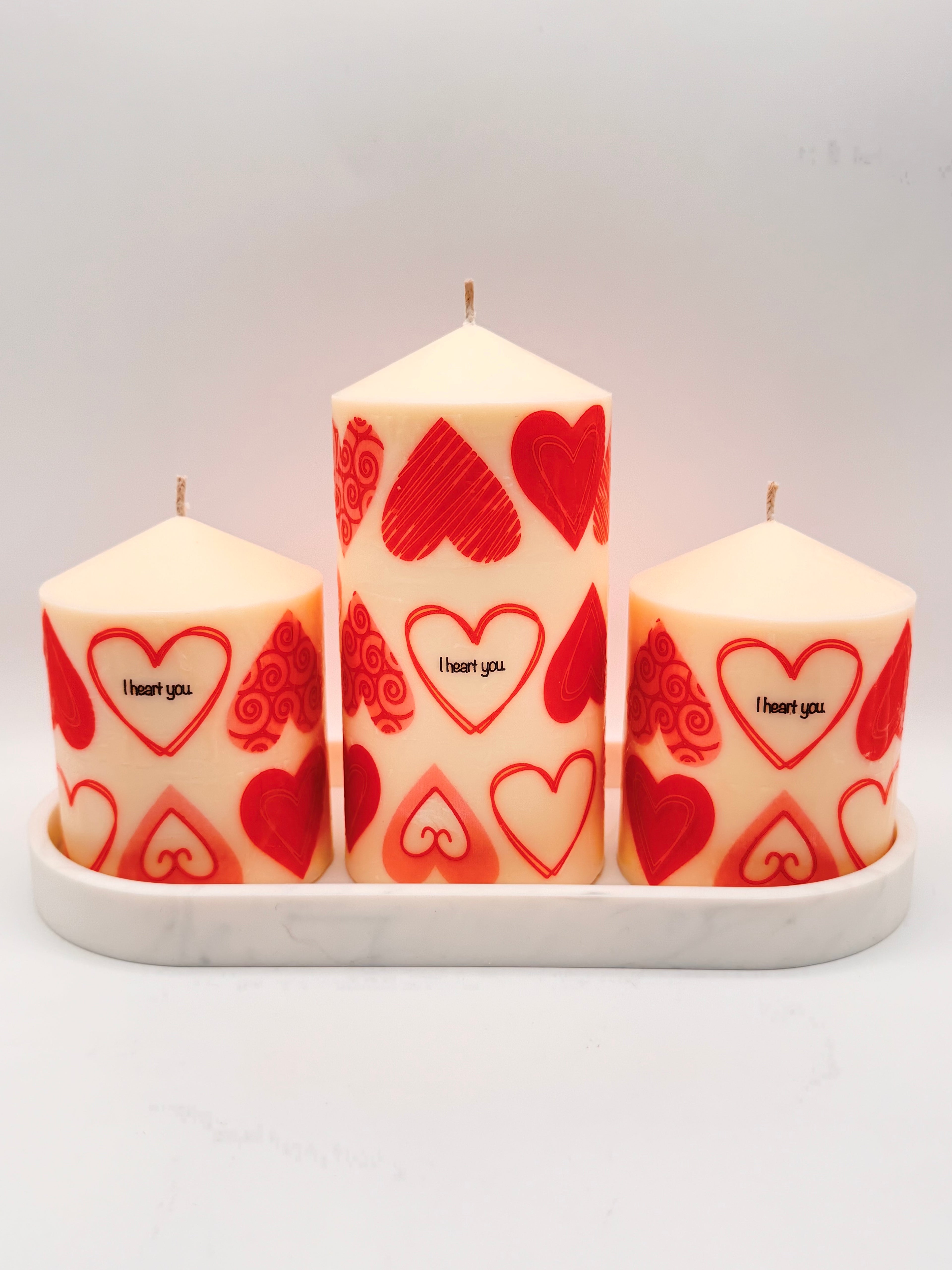 Vanilla Love Pillar Candle Set