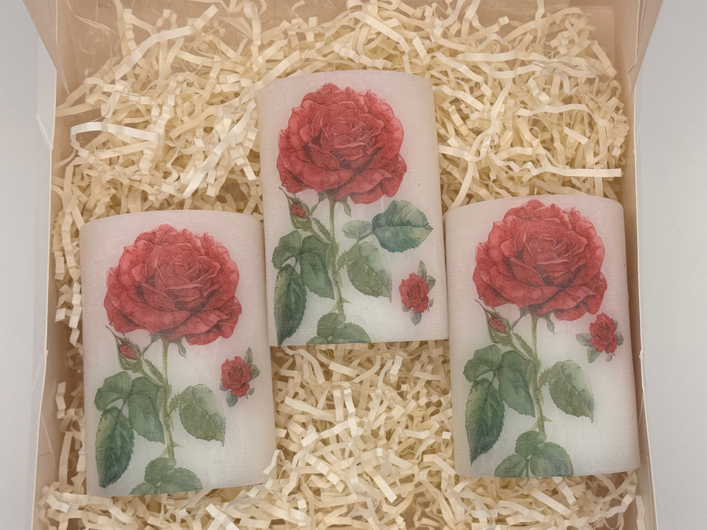 Luxury Decorative Candle Set – 3 Pieces