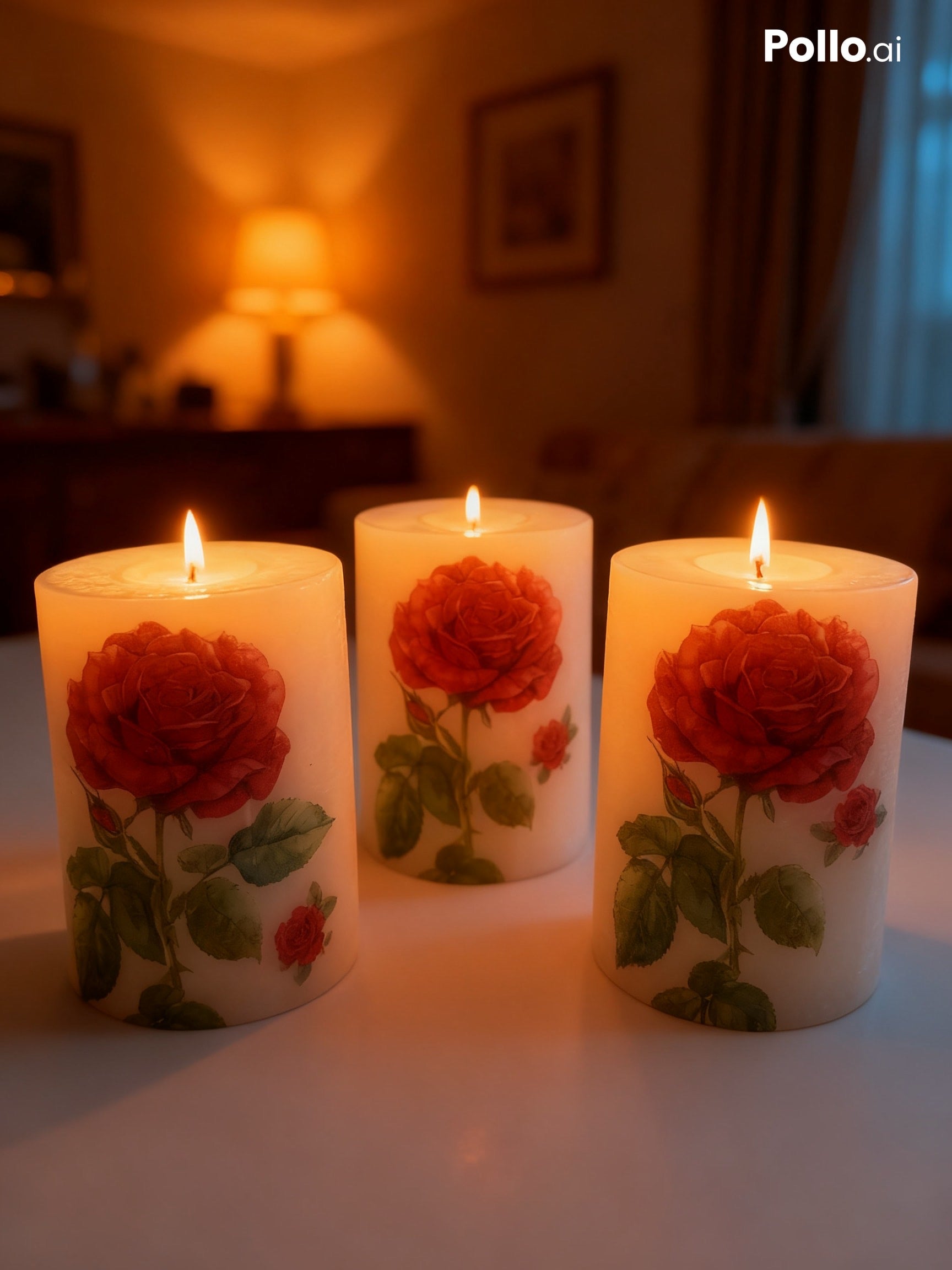 Luxury Decorative Candle Set – 3 Pieces