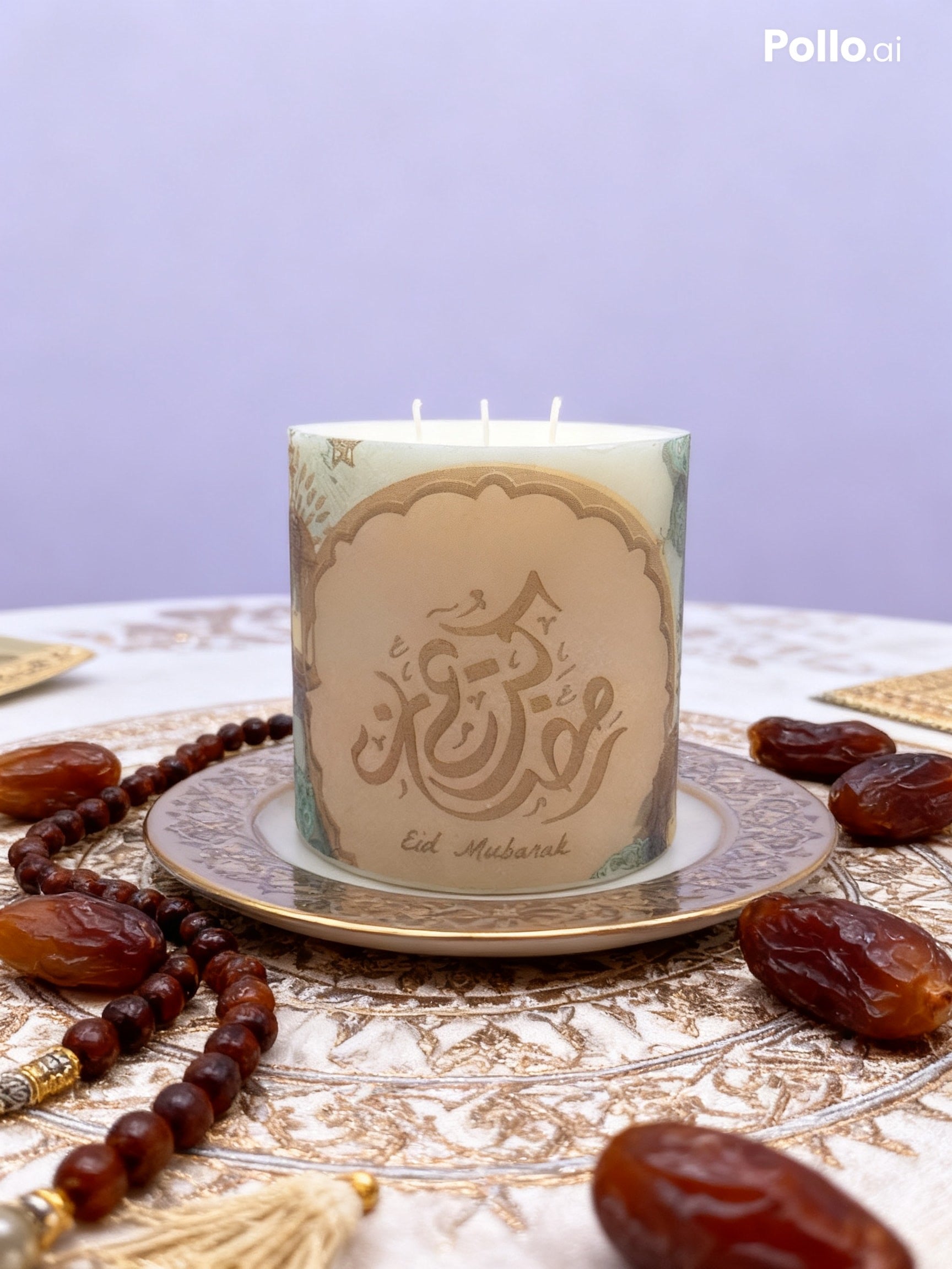 Ramadan Glow Printed Candle