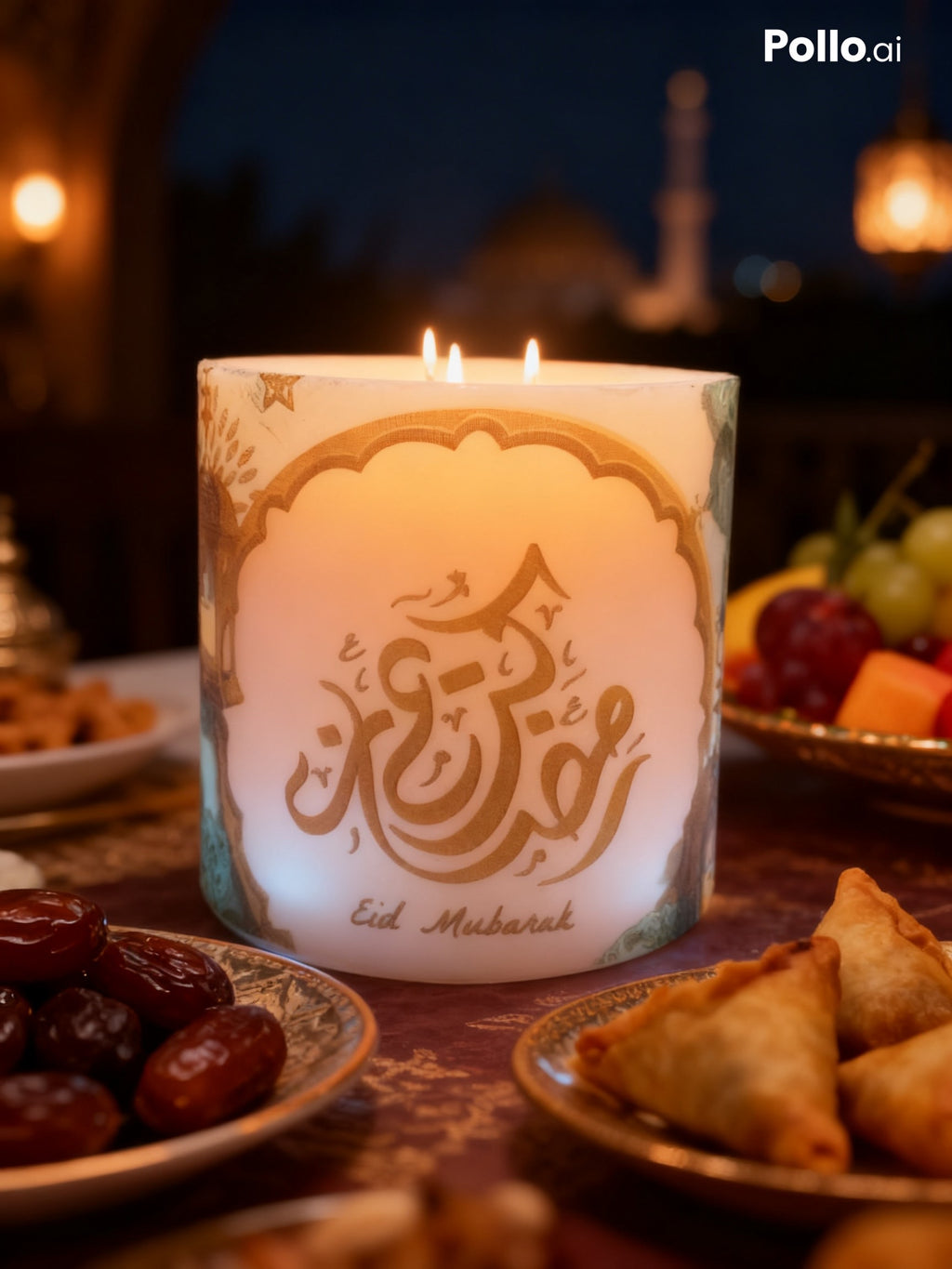 Ramadan Glow Printed Candle