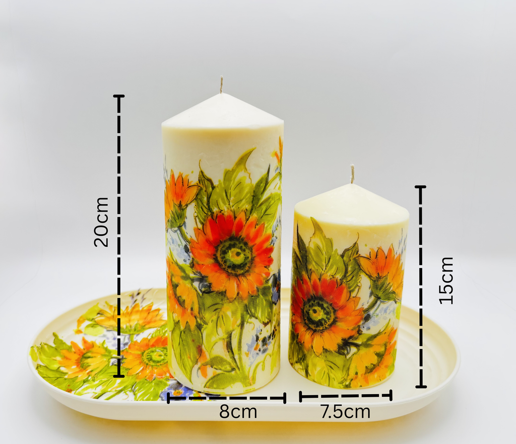 Sunflower Bloom Pillar Candle