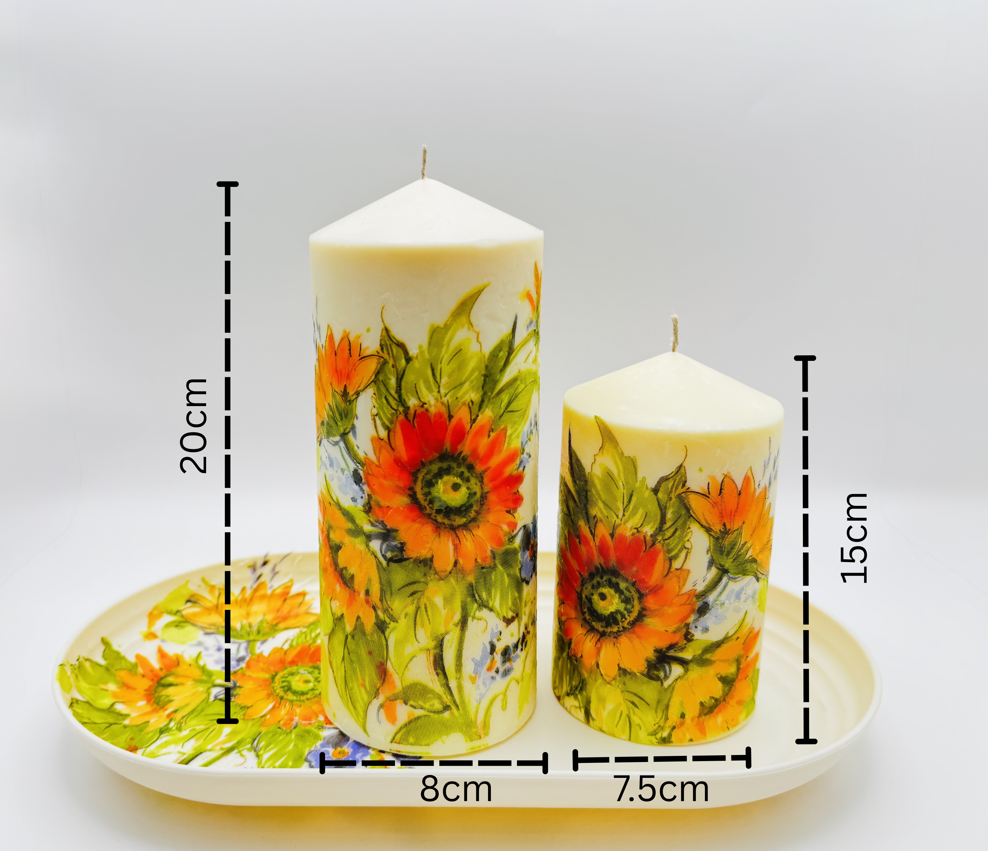 Sunflower Bloom Pillar Candle