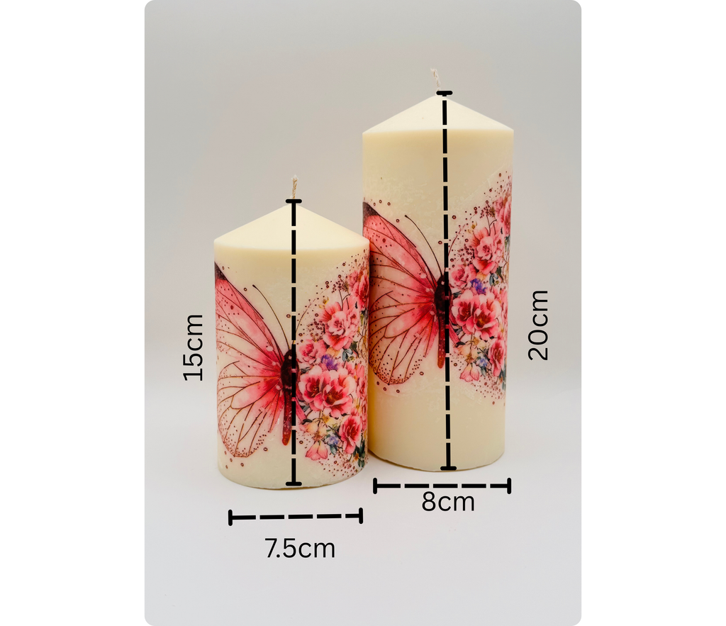 MonAmour – Butterfly Blossom Pillar Candle Set